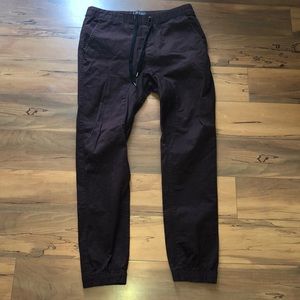 Burgundy joggers